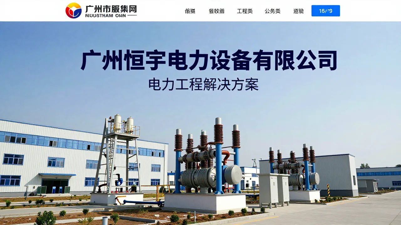 广州市恒宇电力设备有限公司 首页主视觉